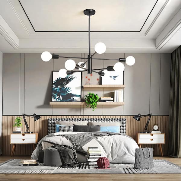 KAISITE 8-Light Height Adjustable Mid-Century Ceiling Light