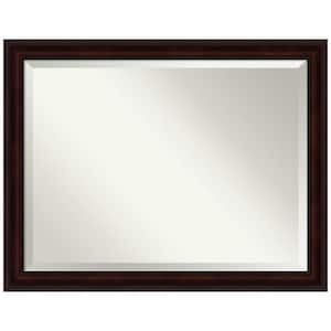Medium Rectangle Coffee Bean Brown Beveled Glass Casual Mirror (35.25 in. H x 45.25 in. W)