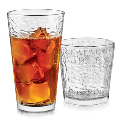 Frost 16-Piece Clear Glass Drinkware Set