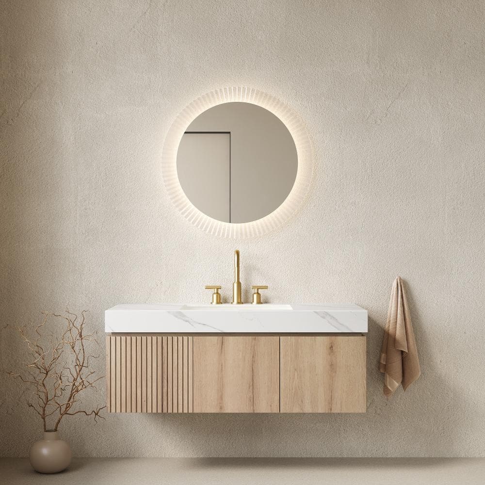 48 in.Single Sink White Oak Floating Bathroom Vanity,Carrara White Top,Ceramic Basin,2 Soft-close Doors,1 Drawer price history on PriceWatchPro