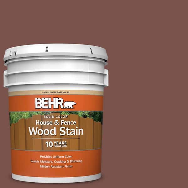 BEHR 5 gal. #SC-135 Sable Solid Color House and Fence Exterior Wood Stain