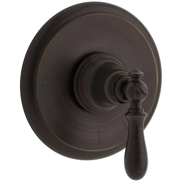 KOHLER Artifacts Swing Lever 1-Handle Thermostatic Valve Trim Kit in Oil-Rubbed Bronze (Valve Not Included)