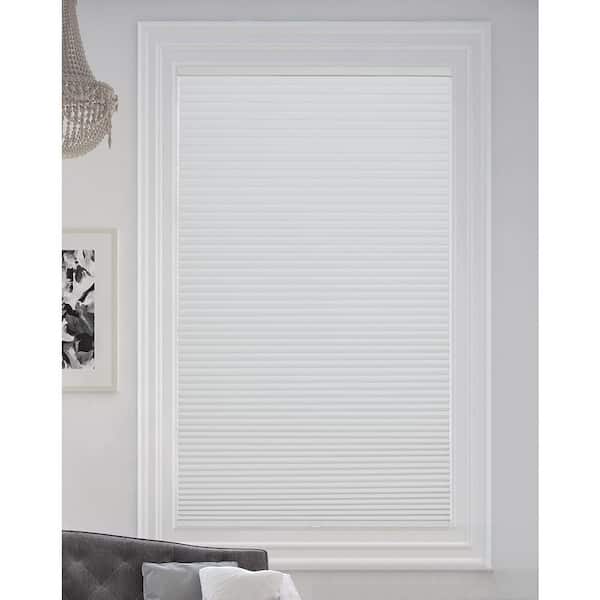 White Cordless Blackout Cellular Honeycomb Shade, 9/16 in. Single Cell, 62.5 in. W x 72 in. H