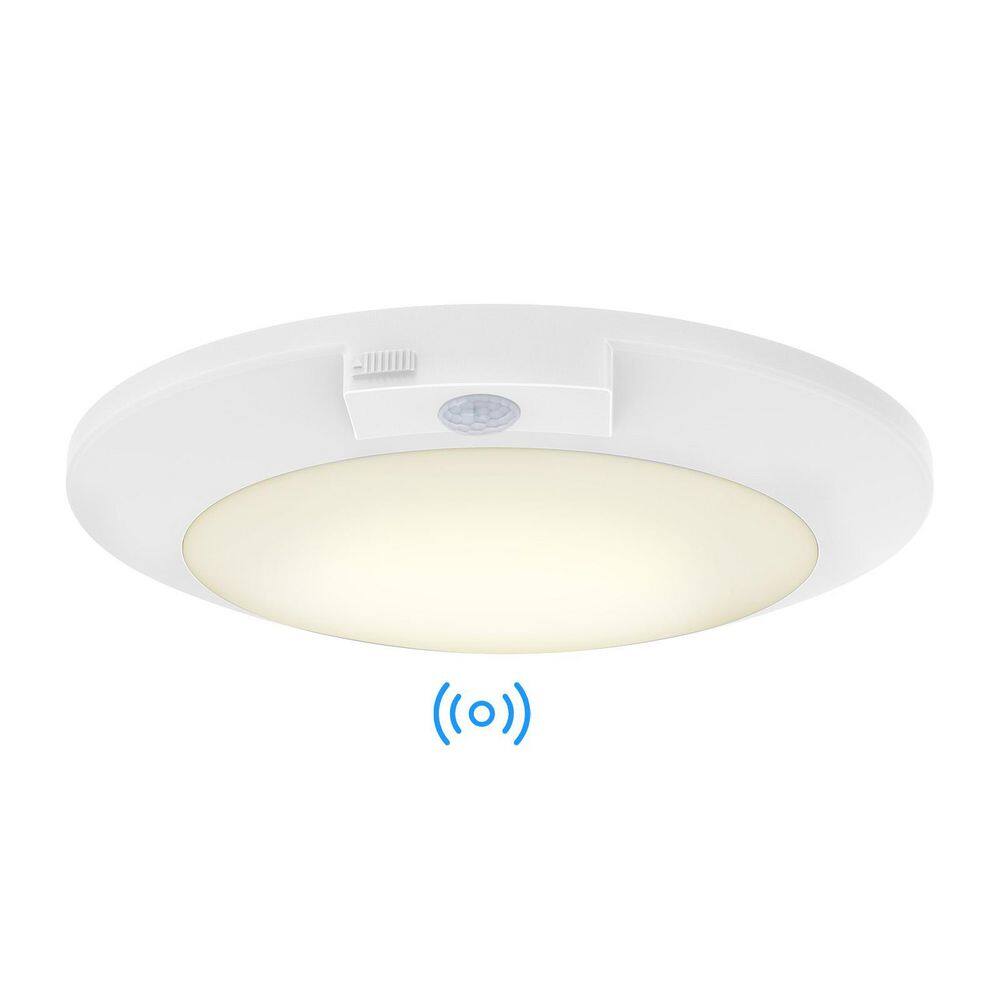 12 in. 23-Watt Integrated LED Flush Mount Indoor Motion Sensor Light 120-V CRI90 3000K, Closet Motion Sensor Disk Light price history on PriceWatchPro