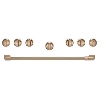 Pro Range Handle and Knob Kit in Brushed Bronze