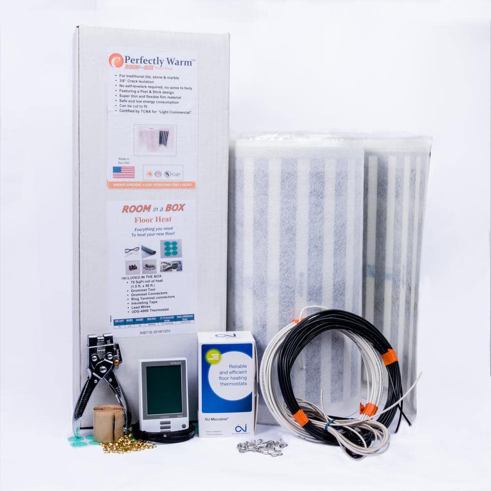 Room in a Box 50 ft. x 18 in. 120-Volt Radiant Floor Heating System with Anti-Fracture Heat (Covers 75 sq. ft.) price history on PriceWatchPro