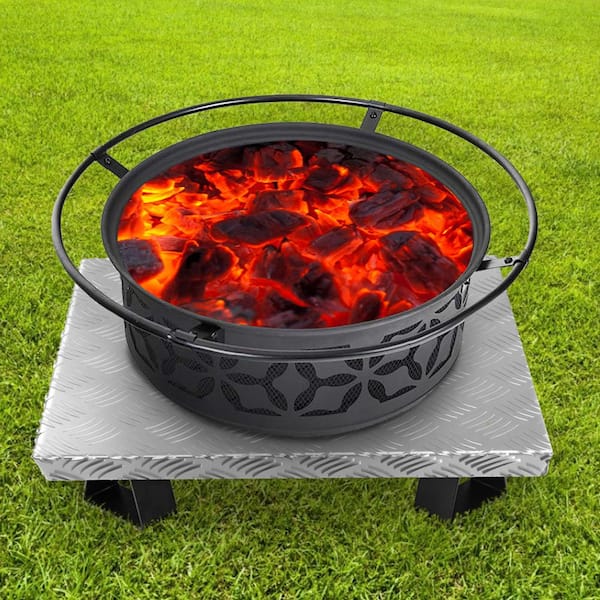 VEVOR Fire Pit Heat Shield 26 x 26 in. High Temp Carbon Steel Fire