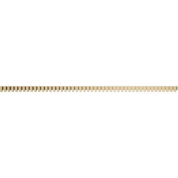 Ekena Millwork 1 in. D x 3 in. W x 94 in. L Primed Polyurethane Panel Moulding