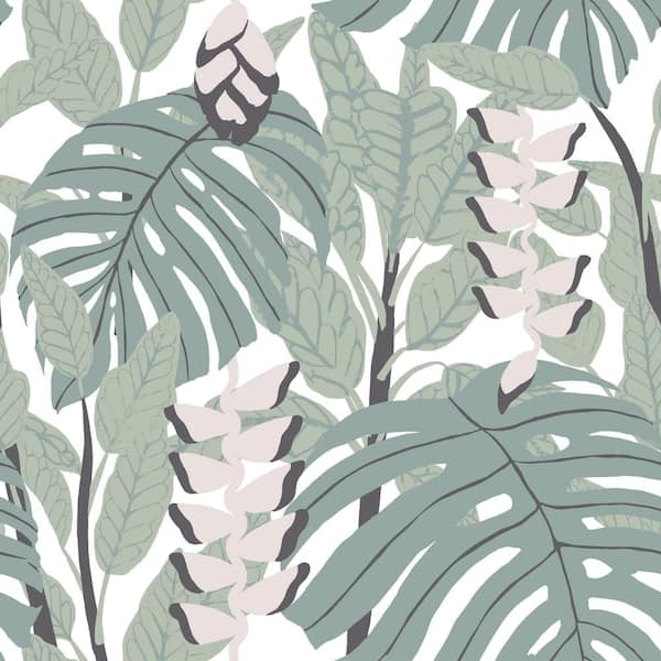Green and Pink Bunaken Peel and Stick Wallpaper (Covers 28.29 sq. ft.)