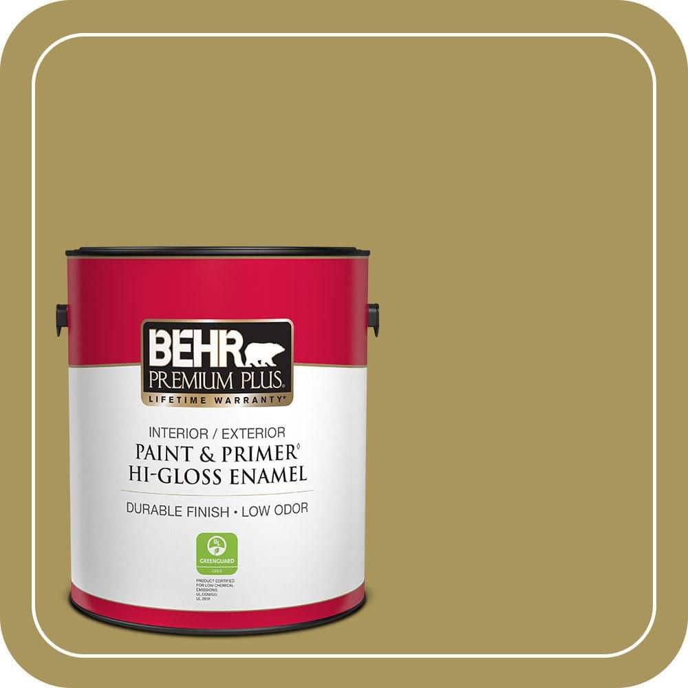 1 gal. #370F-6 Mossy Rock Hi-Gloss Enamel Interior/Exterior Paint & Primer price history on PriceWatchPro