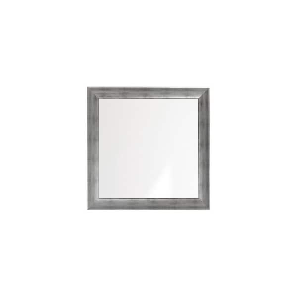 null 32 in. W x 32 in. H Swirled Historic Silver Wall Mirror