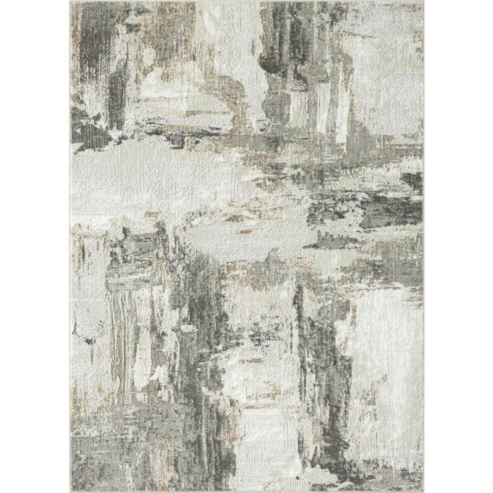 LUXE WEAVERS Camelia Collection Distressed Abstract Beige 5x7   Beige Area Rugs 1660 Beige 5x7 64 1000 