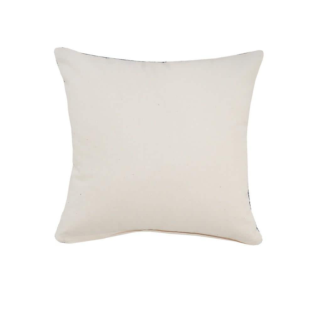 Modern Traditional 20" Square Blue Diamond Geometric Throw Pillow
