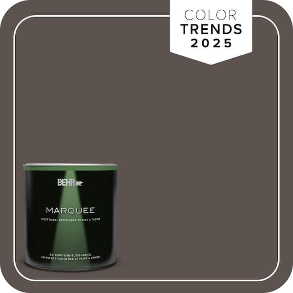 BEHR MARQUEE 1 qt. #MQ2-54 Gardeners Soil Semi-Gloss Enamel Exterior Paint & Primer