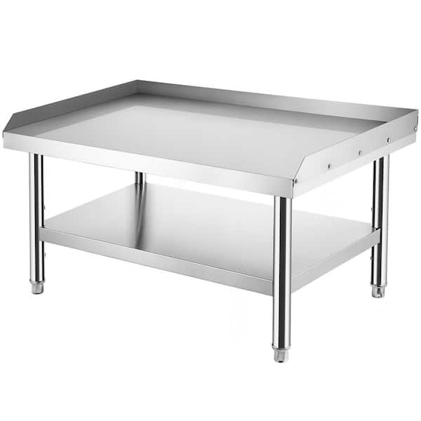 VEVOR Grill Stand Table 48 x 28 x 24 in. Stainless Table with ...