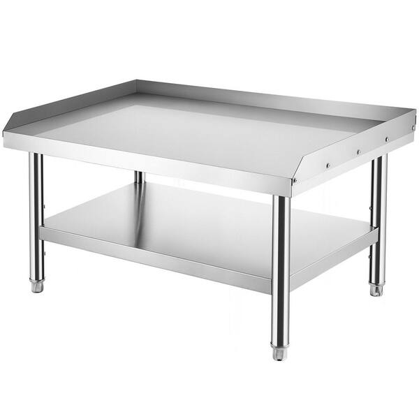 48-Inch X 27-Inch NAKS TABLE-48 Stainless Steel Equipment Stand/Table with Undershelf and Casters 