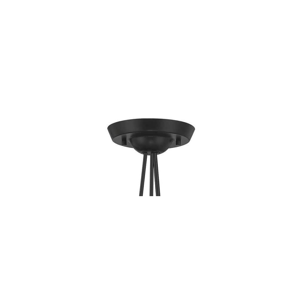 Auresa 17.88" Black Coal 3-Light Pendant with Clear Glass Shade