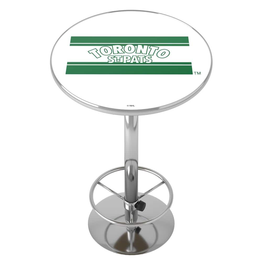 Toronto St. Pats Vintage 27 in. Chrome Round Table Top with Adjustable Foot