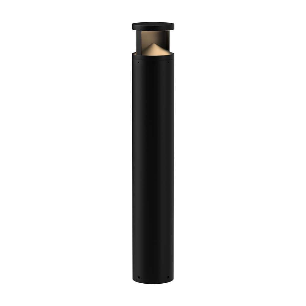 Dover 39 in. 1-Light 24-Watt Black 120-Volt 2500 Lumens Hardwired Integrated LED Exterior Landscape Bollard price history on PriceWatchPro