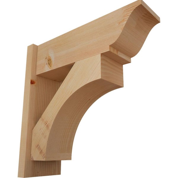 Ekena Millwork 8 in. x 22 in. x 22 in. Westlake Traditional Smooth Douglas Fir Outlooker