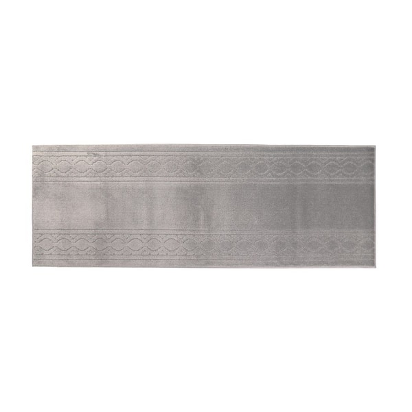 Maximus Collection Gray 26 in. W x 48 in. L Stair Runner 8.67 sq. ft.