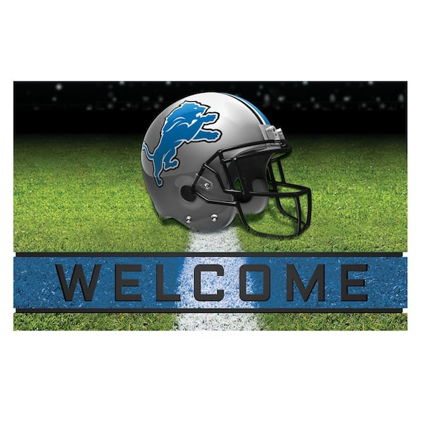 FANMATS NFL - Detroit Lions 18 in. x 30 in. Rubber Door Mat