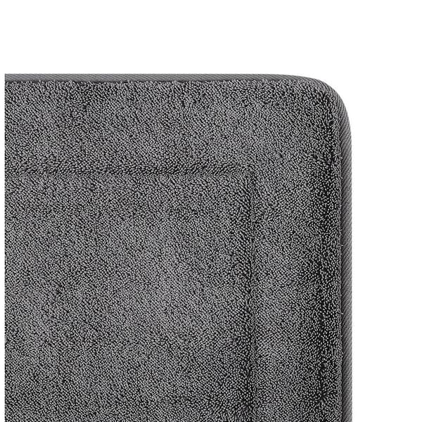Memory Foam Bathroom Mat 2 Pc Small Set (Gray) - tenzmart