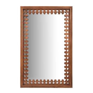 28 in. x 43 in. Farmhouse Rectangle Framed Wood Decorative Mirror
