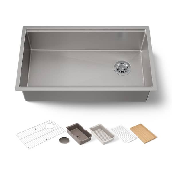 Strive 32 in. Undermount Single-Bowl Workstation Kitchen Sink