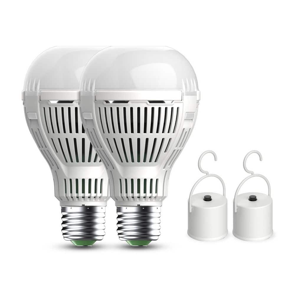 9-Watt A21 670nm Red Light Natural Sleep Aid 3000K Reading Dimmable Integrated LED Night Light Bulb with Hook (2-Pack)