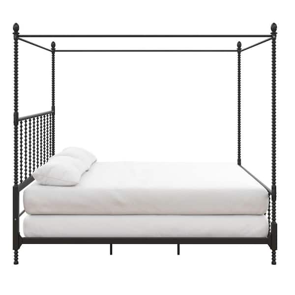 Dhp Emerson Black Metal Canopy King, King Size Black Metal Canopy Bed