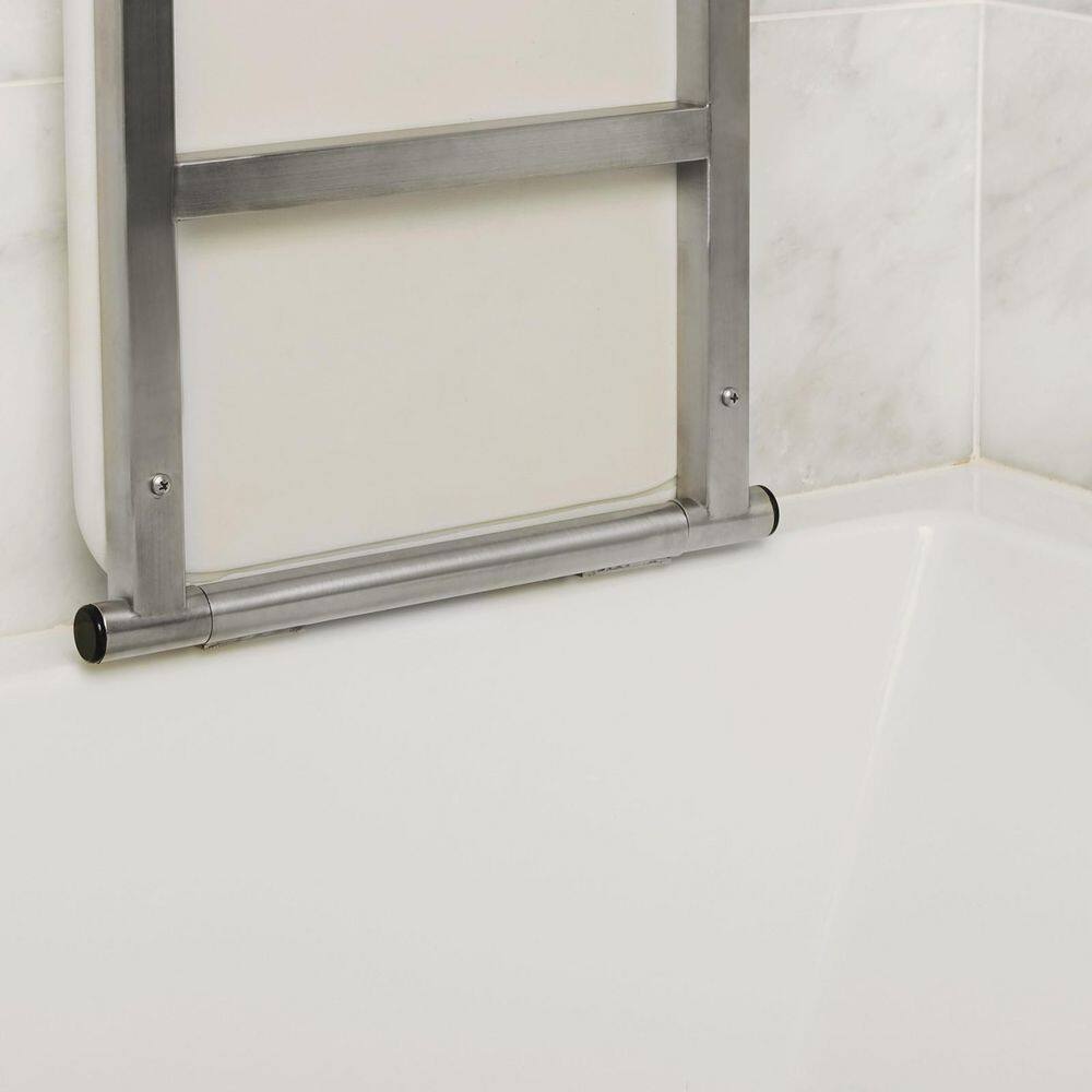 Hermosa 32" Wall-Mount Folding White Padded Shower Bench