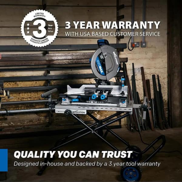 Evolution S14MCS Metal Cutting Mitering Chop Saw with 14 in. EVOMAX14ST Blade