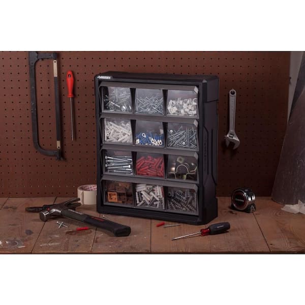 Husky 12-Compartment Small Parts Bin Organizer 222171 - The Home Depot