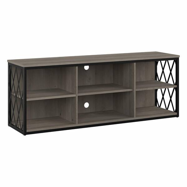 Bush Furniture City Park 60W Industrial TV Stand for 70 in. TV in Driftwood Gray