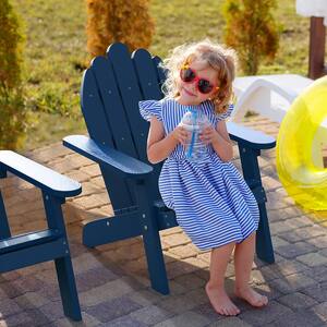 Blue Indoor Outdoor Adirondack Chairs Patio Chair for Backyard, Lawn and Deck