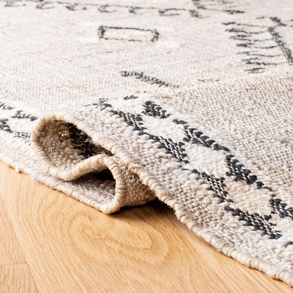 Artisan Gray Jute 84" Square Flatweave Area Rug
