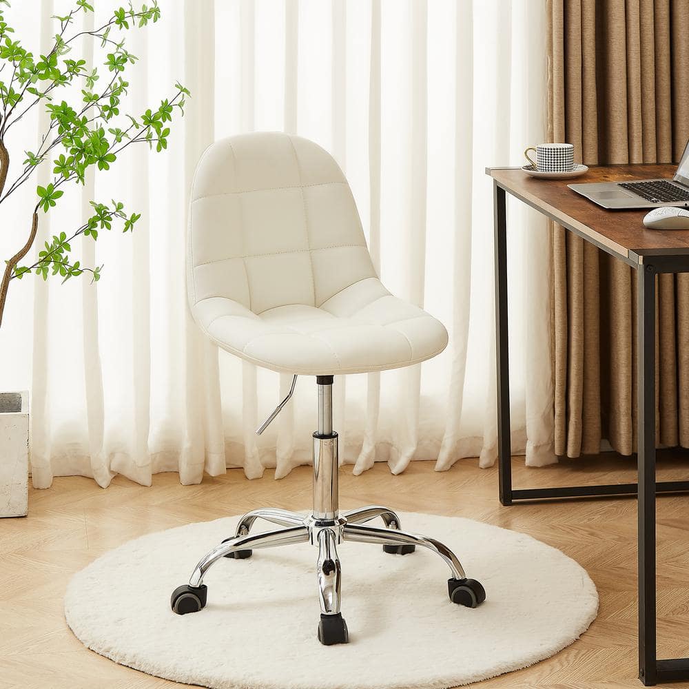 VECELO Modern Armless Home Office Stool, Height Adjustable Office