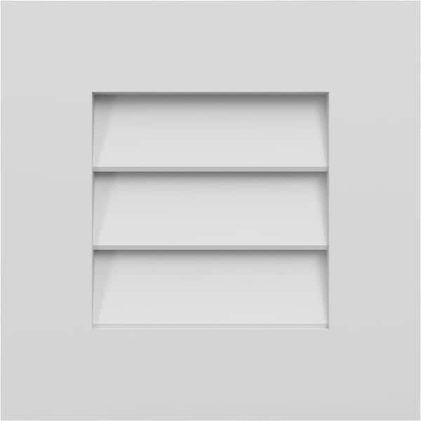 Ekena Millwork 12-in W x 12-in H True Fit PVC Louver Shutters Sample, White
