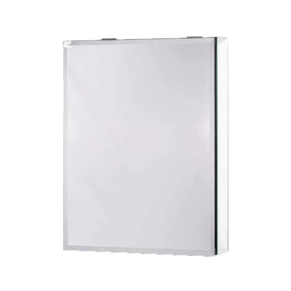 EPOWP 20 in. W x 26 in. H Rectangular Silver Aluminum Surface Mount Medicine Cabinet with Mirror