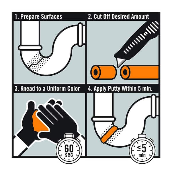 Gorilla 2 Oz Epoxy Putty Stick 4242501 The Home Depot