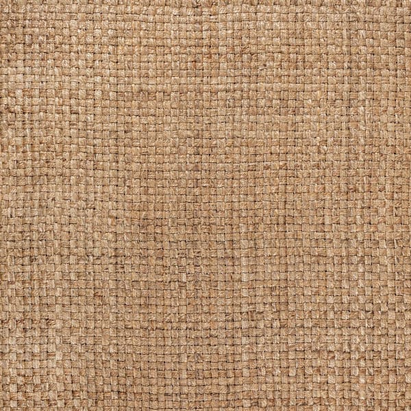 JONATHAN Y Estera Hand Woven Boucle Chunky Jute Natural 5 ft. Square Area Rug
