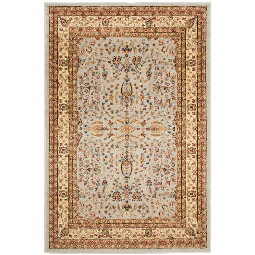 SAFAVIEH Lyndhurst Gray/Beige 4 ft. x 6 ft. Border Antique Floral Area Rug Safavieh's Lyndhurst collection offers the beauty and painstaking detail of traditional Persian and European styles with the ease of polypropylene. With a symphony of floral, vines and latticework detailing, these beautiful rugs bring warmth and life to the room of your choice. This is a great addition to your home whether in the country side or busy city. Color: Gray/Beige.