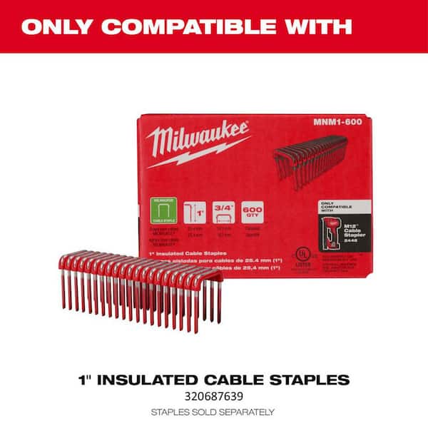 Milwaukee - M12 12-Volt Lithium-Ion Cordless Cable Stapler (Tool-Only)