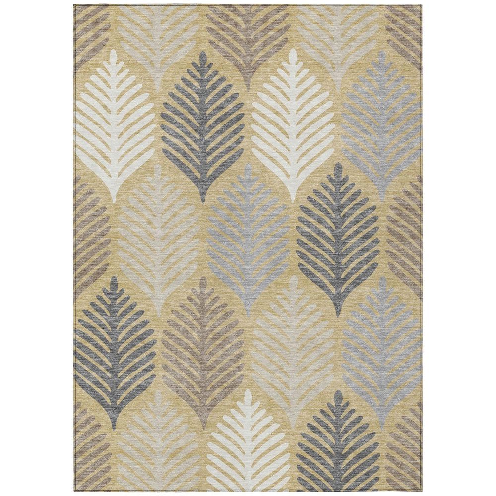 Chantille Machine Washable Indoor/Outdoor Abstract ACN2515 Gold 5 ft. x 7 ft. 6 in. Area Rug price history on PriceWatchPro