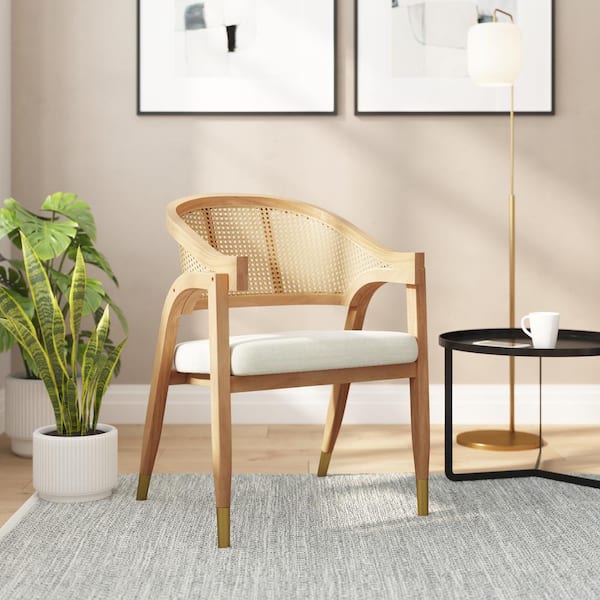 TAYLOR + LOGAN Natural Fabric Accent Chair