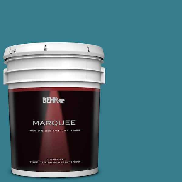 BEHR MARQUEE 5 gal. Home Decorators Collection #HDC-CL-27 Calypso Blue Flat Exterior Paint & Primer