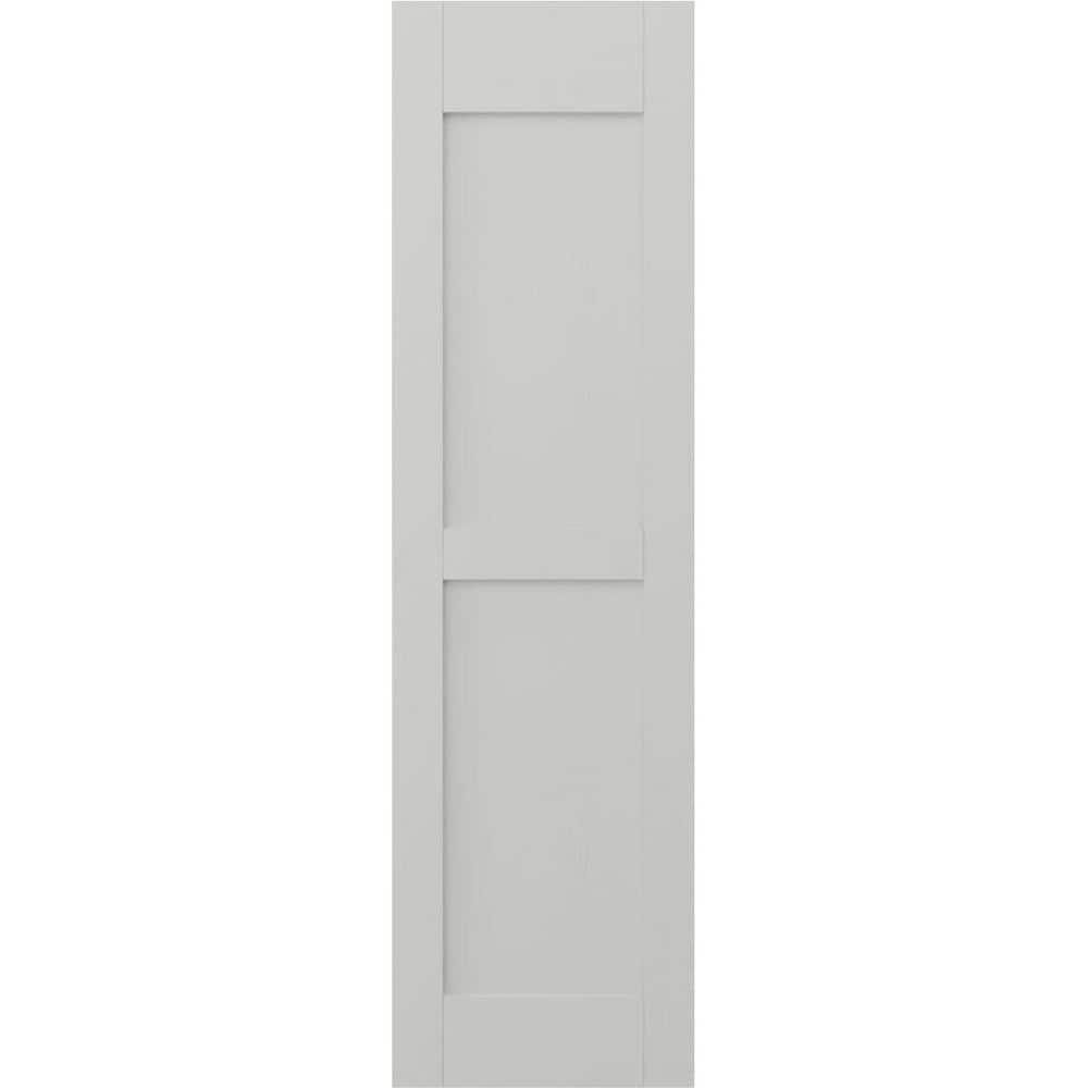 12-in W x 44-in H Americraft Two Equal Flat Panel Exterior Real Wood Shutters (Per Pair), Hailstorm Gray price history on PriceWatchPro