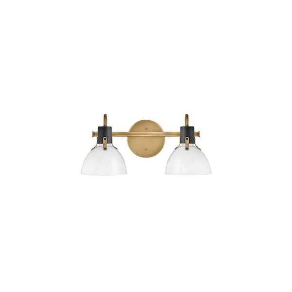 HINKLEY Argo 18.0 in. 2 Light Heritage Brass Vanity Light