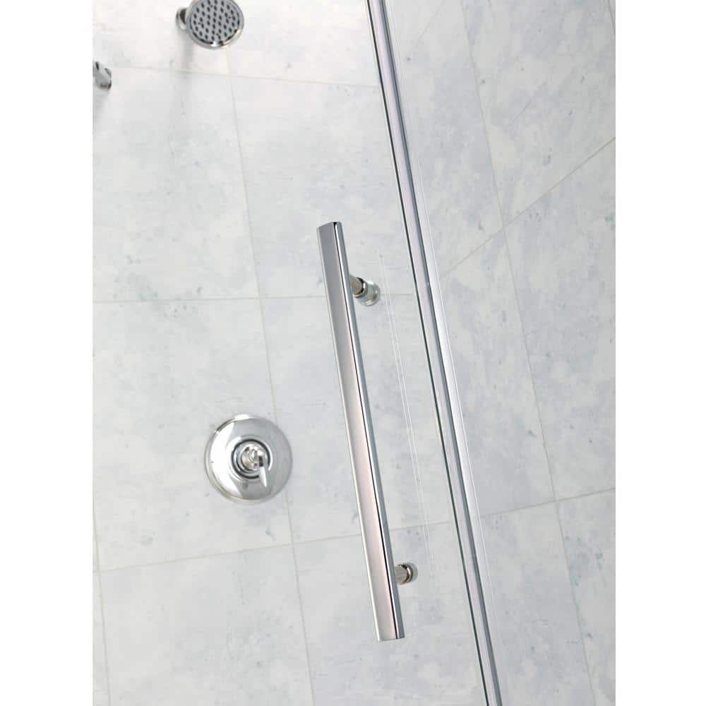 Prism Lux 40" Frameless Neo-Angle Hinged Shower Enclosure